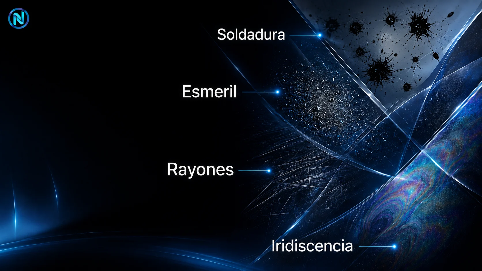 Daños recuperables en vidrio: soldadura, esmeril, rayones e iridiscencia