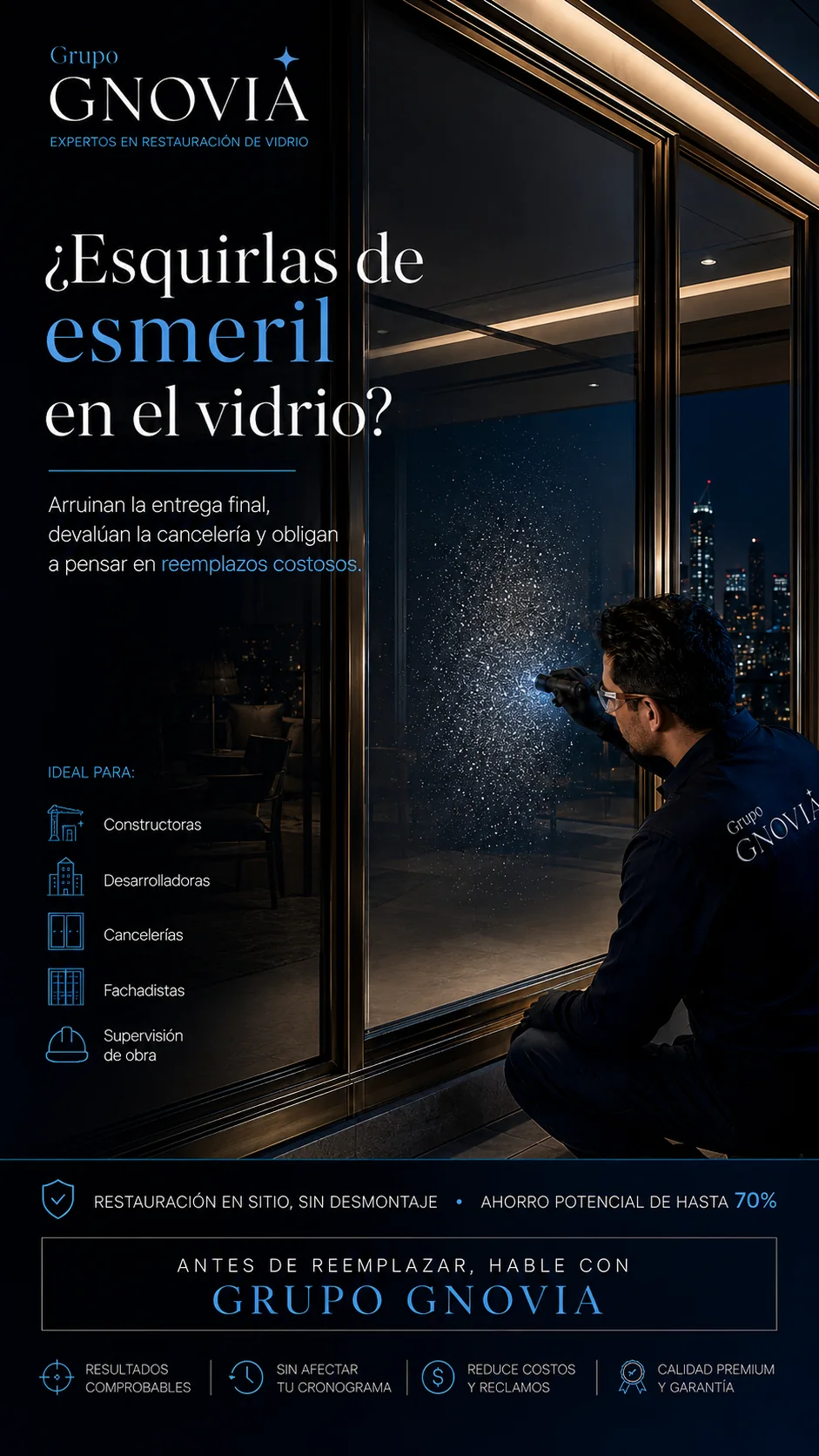 Esquirlas de esmeril: corrige picaduras y opacidad localizada